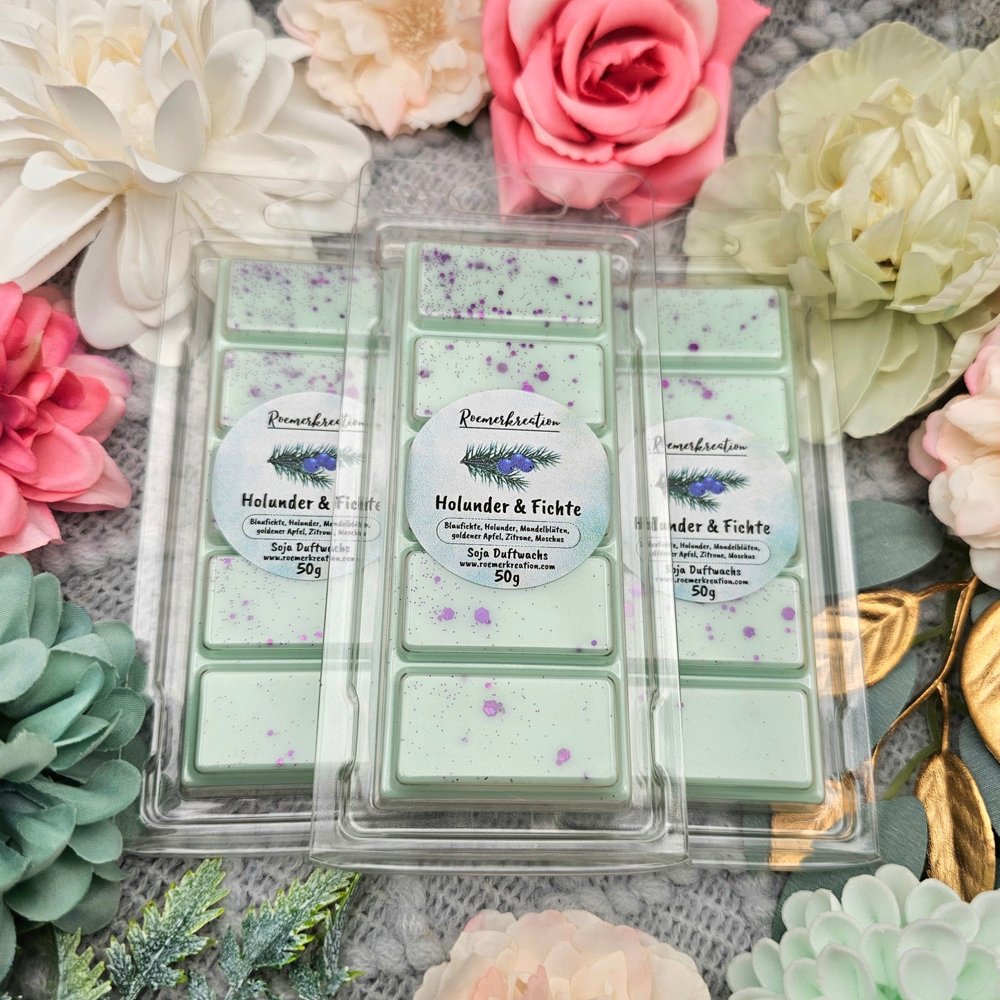 Tafel 50 g | Holunder & Fichte | Duftwachs