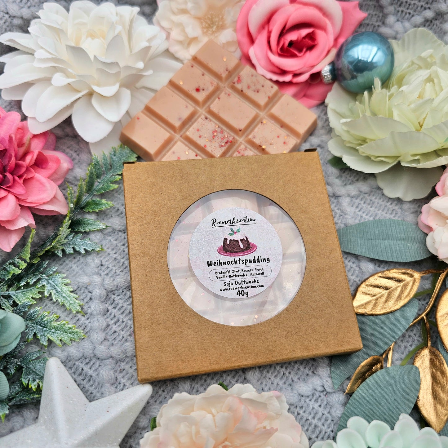Tafel 40 g | Weihnachtspudding | *limitiert* | Duftwachs