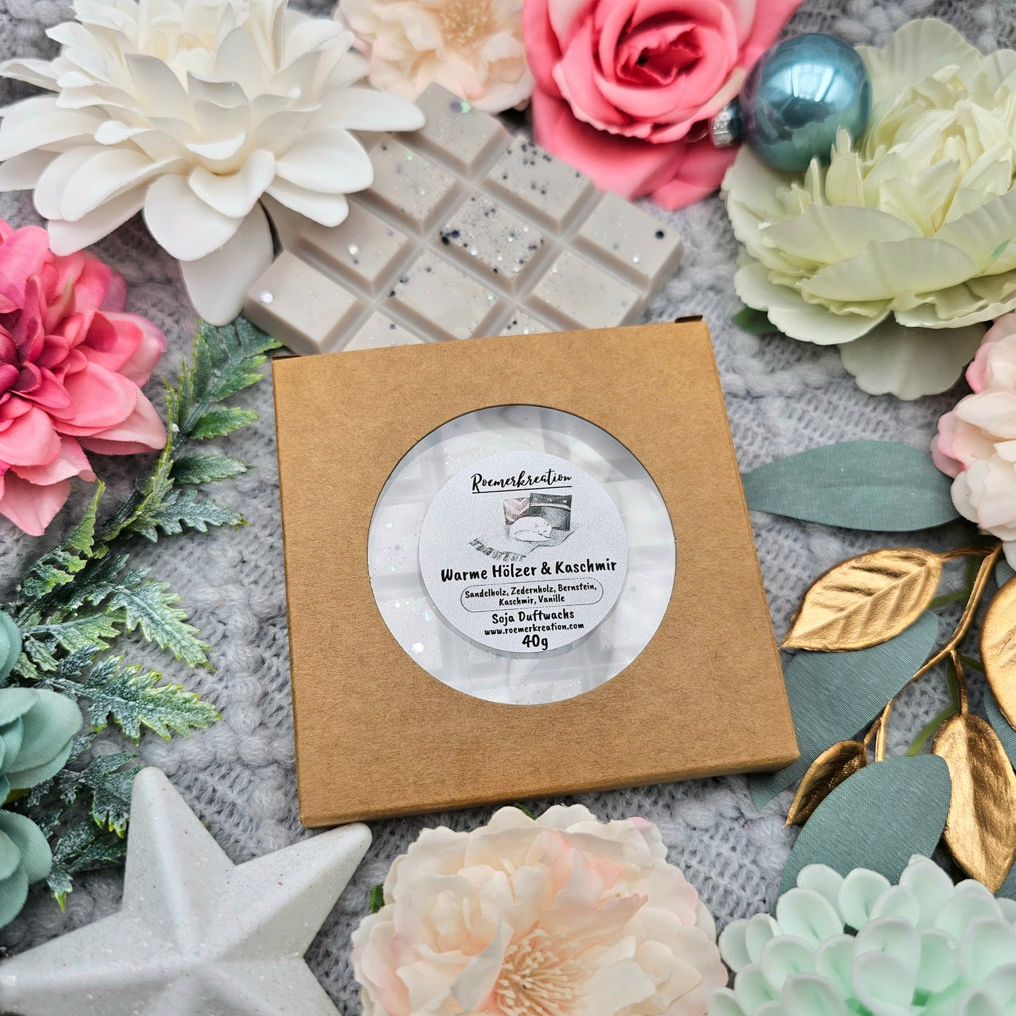 Tafel 40 g | Warme Hölzer & Kaschmir | *limitiert* | Duftwachs