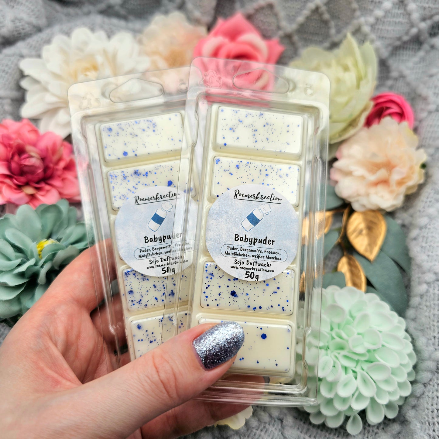 Tafel 50 g | Baby Puder | Duftwachs