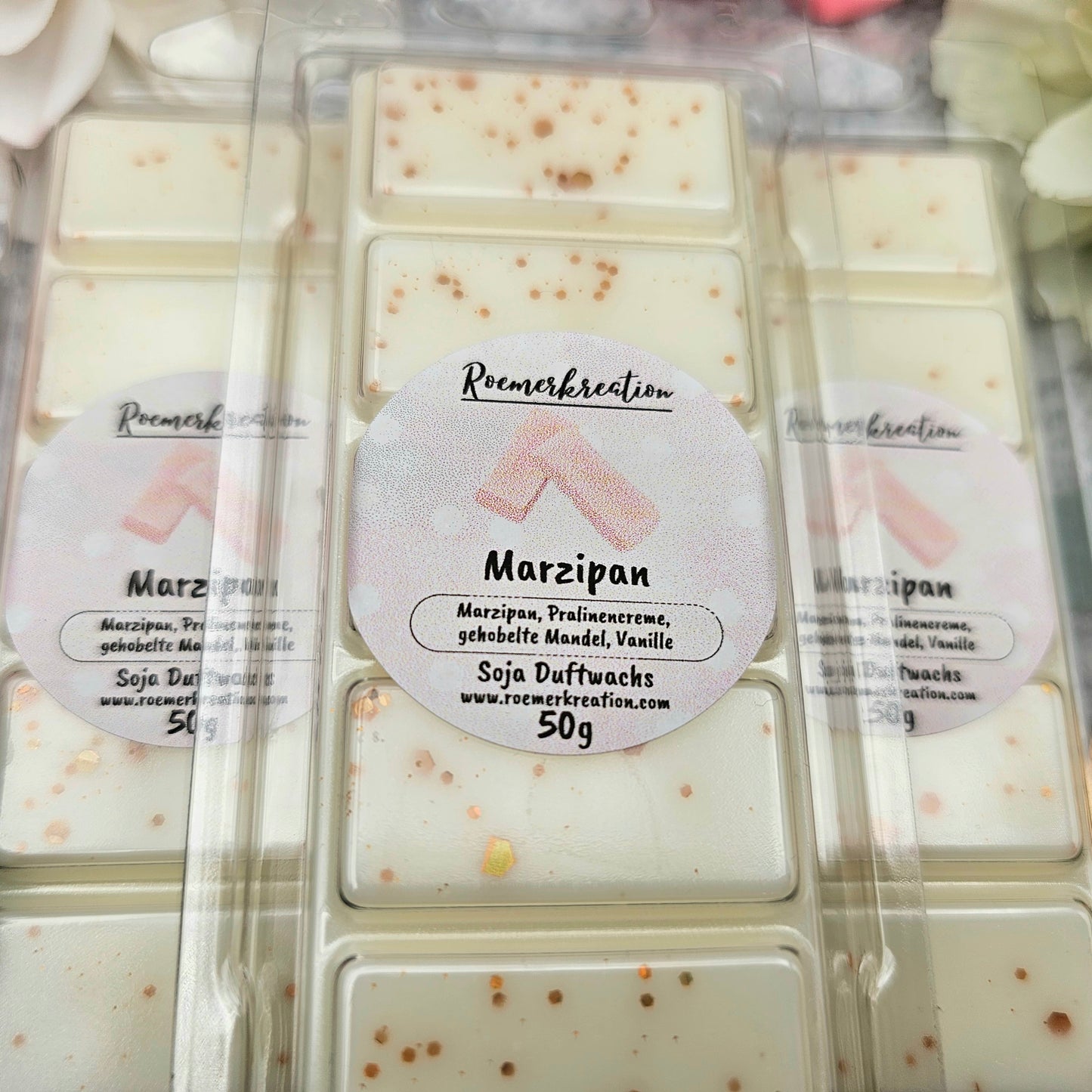 Tafel 50 g | Marzipan | Duftwachs