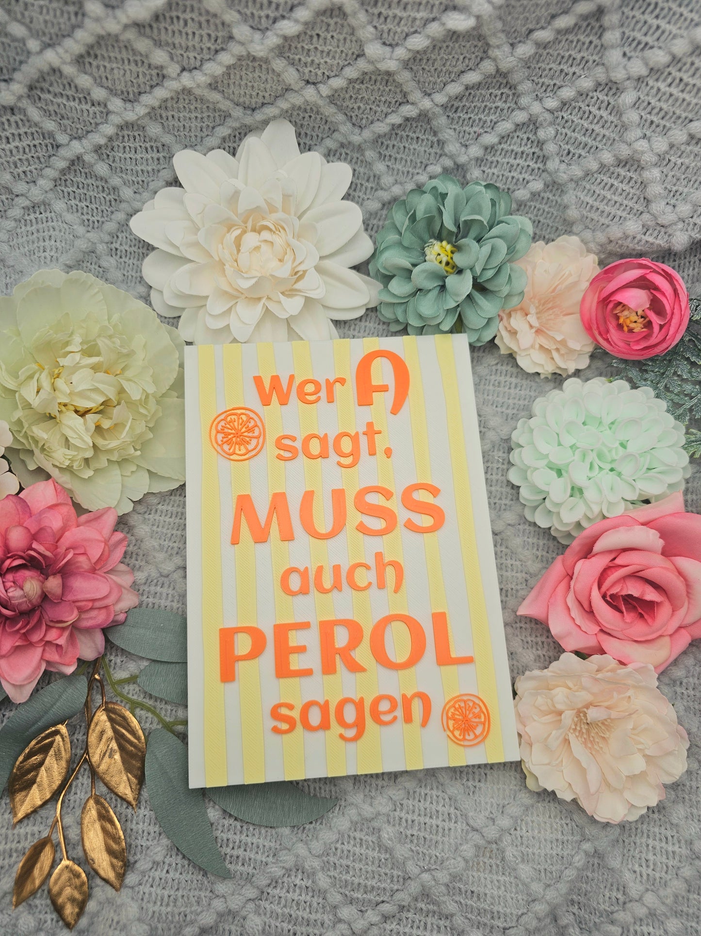 Statement Display Stand | If you say A, you must also say Perol | Customizable | 3D Print