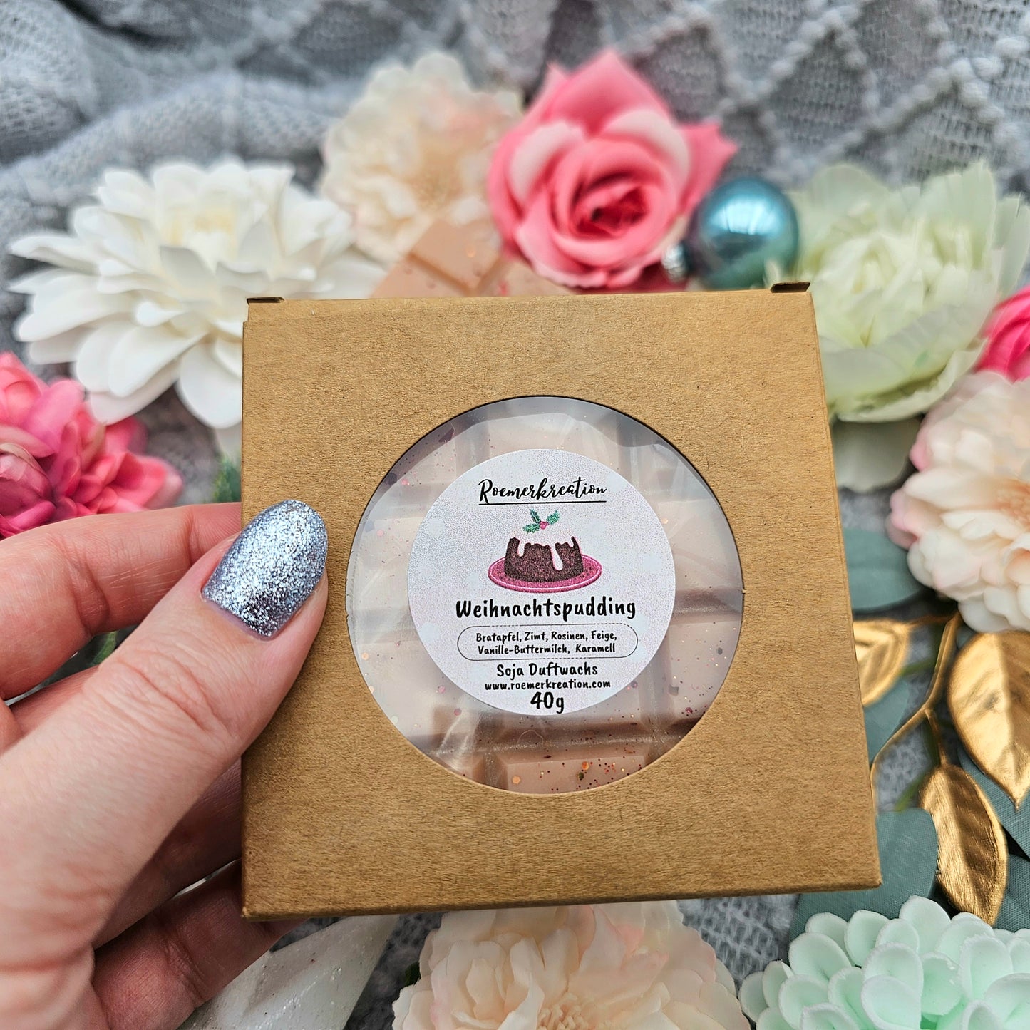 Tafel 40 g | Weihnachtspudding | *limitiert* | Duftwachs