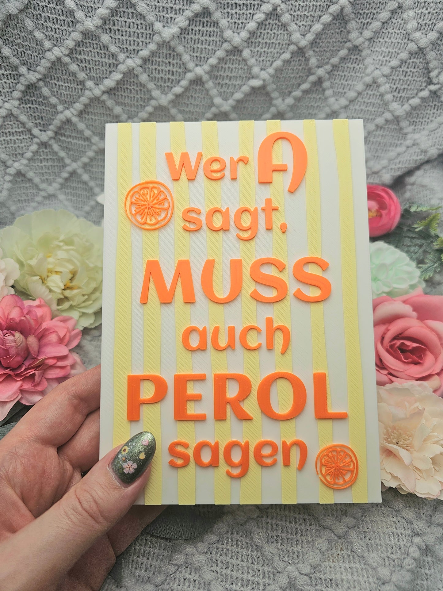 Statement Display Stand | If you say A, you must also say Perol | Customizable | 3D Print