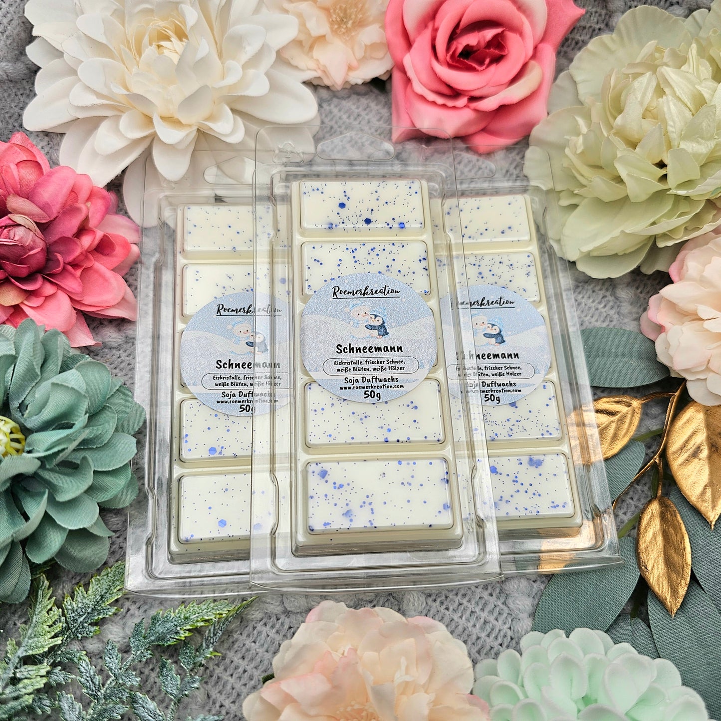 Tafel 50 g | Schneemann | Duftwachs