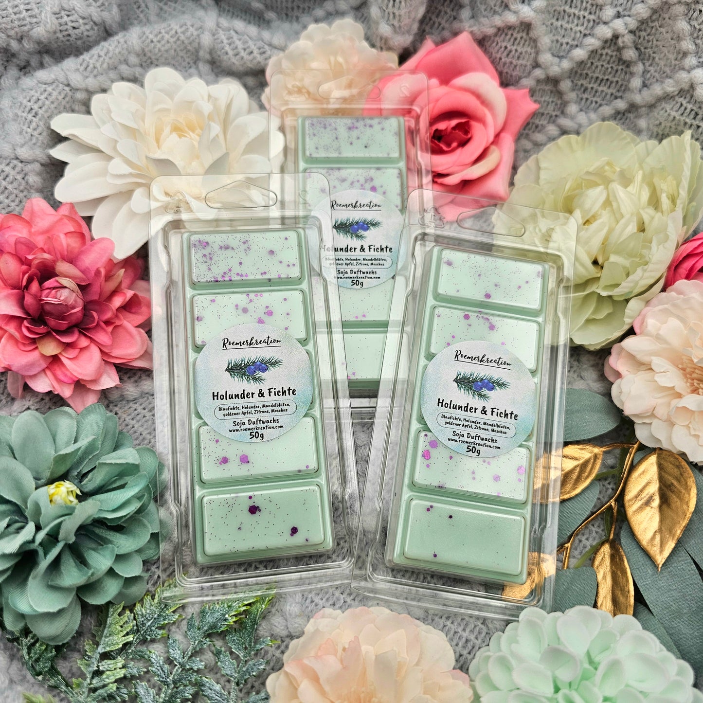 Tafel 50 g | Holunder & Fichte | Duftwachs