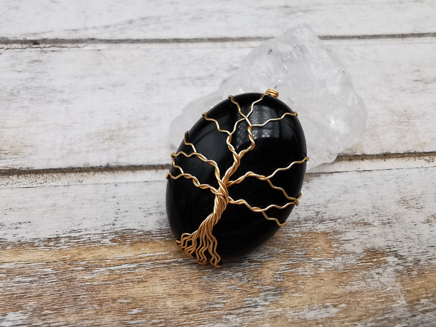 Achat Lebensbaum Anhänger | Baum des Lebens | Yggdrasil | Schmuckdraht | Handmade | wire wrap pendant | Einzelstück
