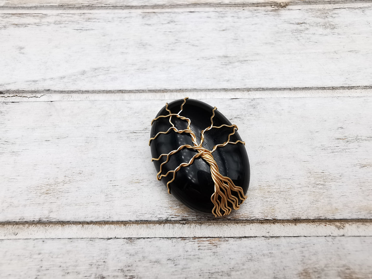 Achat Lebensbaum Anhänger | Baum des Lebens | Yggdrasil | Schmuckdraht | Handmade | wire wrap pendant | Einzelstück