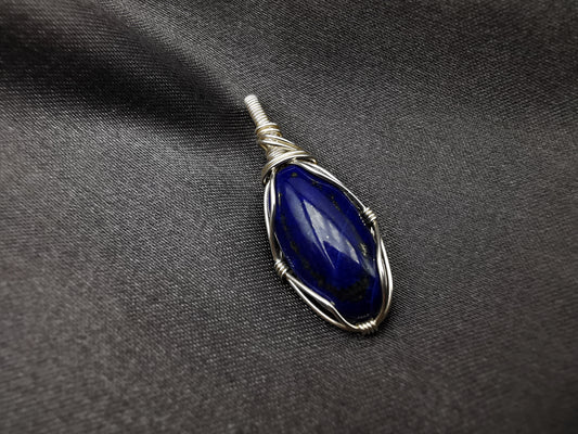 Lapis Lazuli Anhänger | 925er Silber | Unikat | Handmade Schmuck | Edelstein Anhänger | wire wrapped