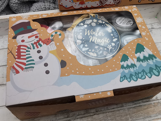 Große Box Weihnachten | 12 Winterdüfte Set | 450gr Sojawachs Box | limitierte Edition | Handgefertigtes Duftwachs