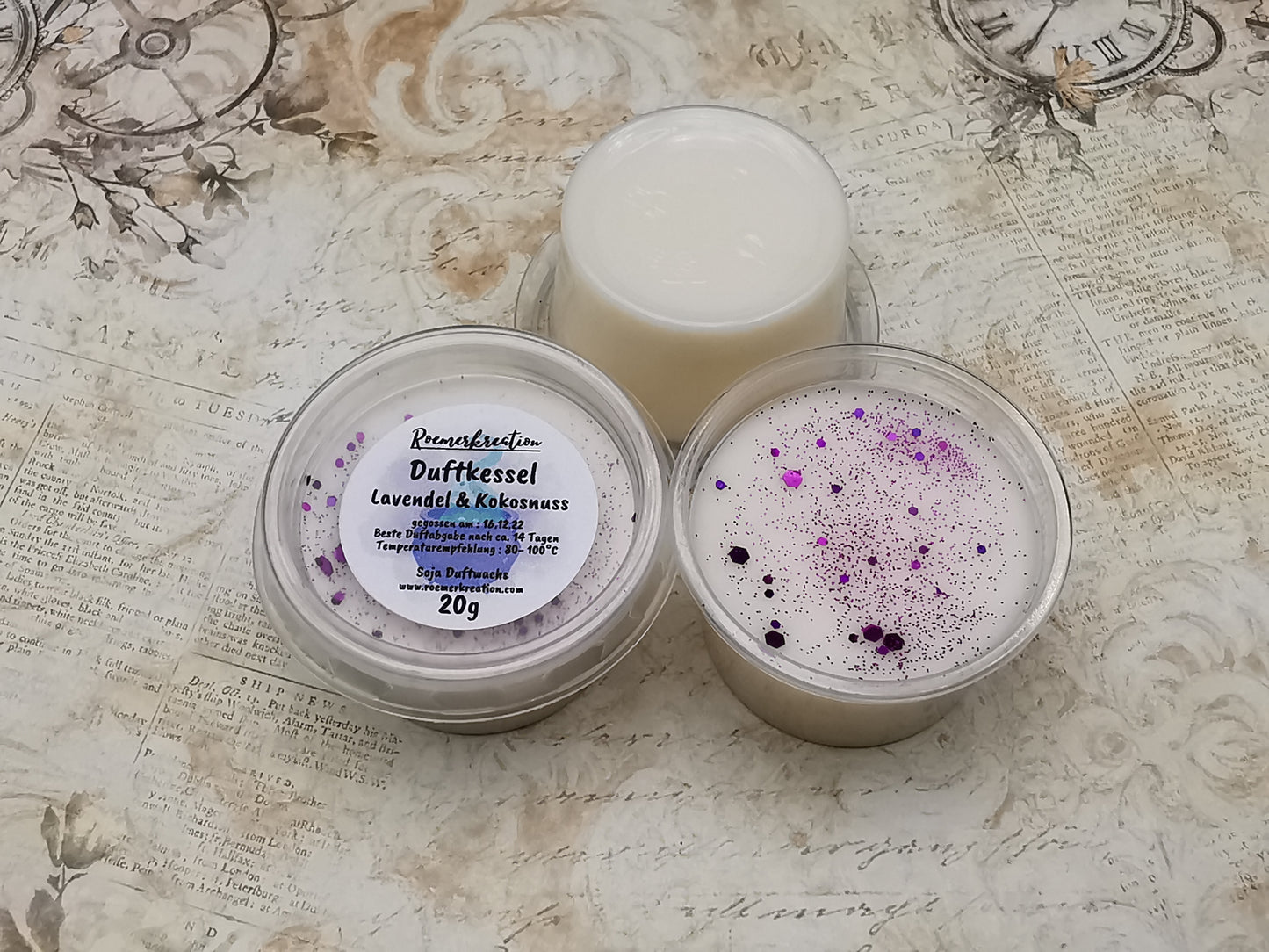 Lavendel & Kokosnuss | Duftwachs | Duftkessel | 20 g Töpfchen